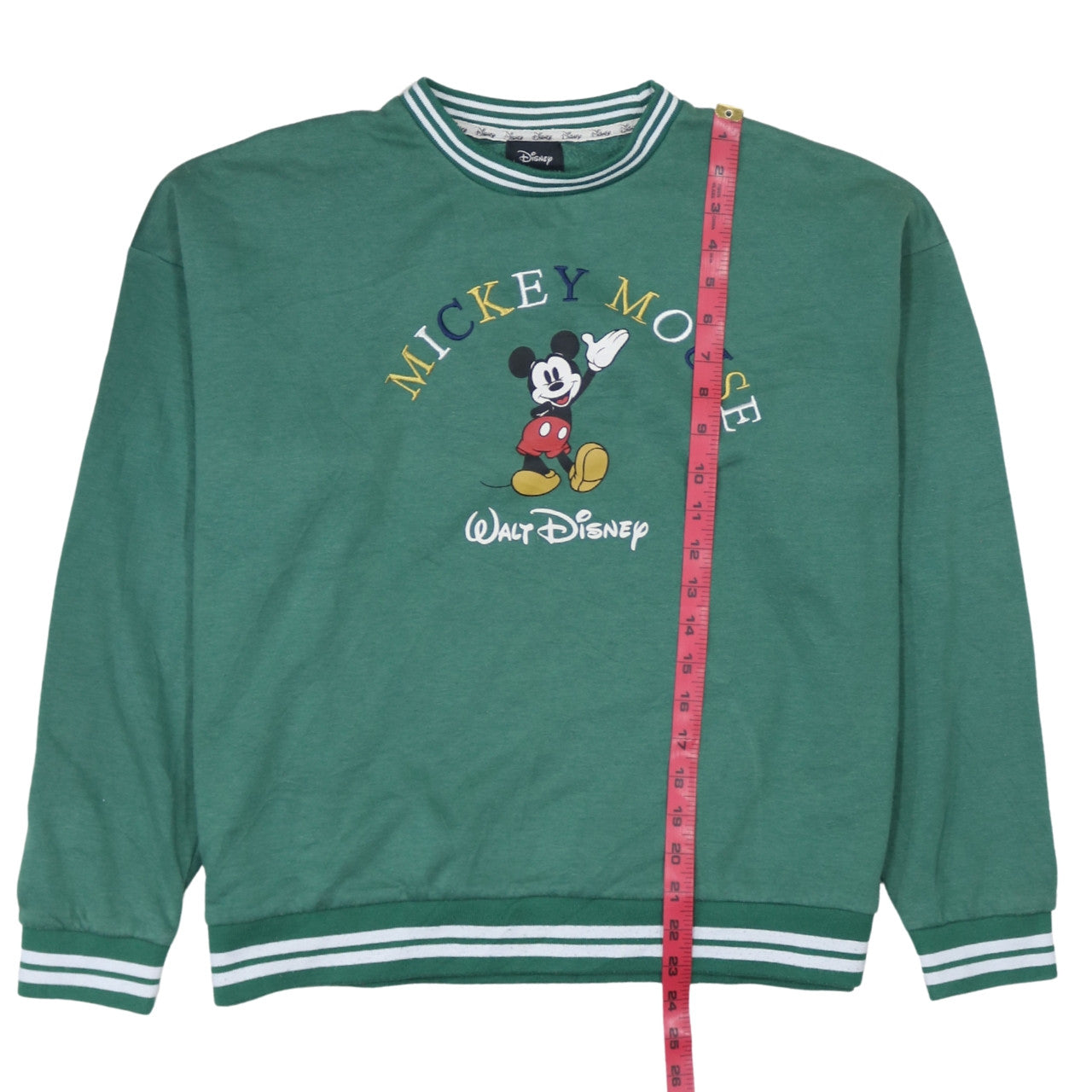 Disney Unisex Green Mickey Mouse Crew Neck Sweatshirt Size S