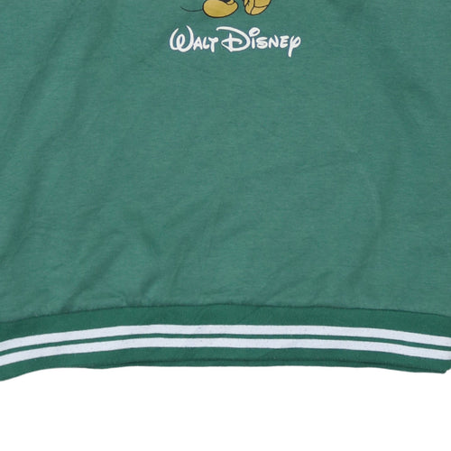 Disney Unisex Green Mickey Mouse Crew Neck Sweatshirt Size S