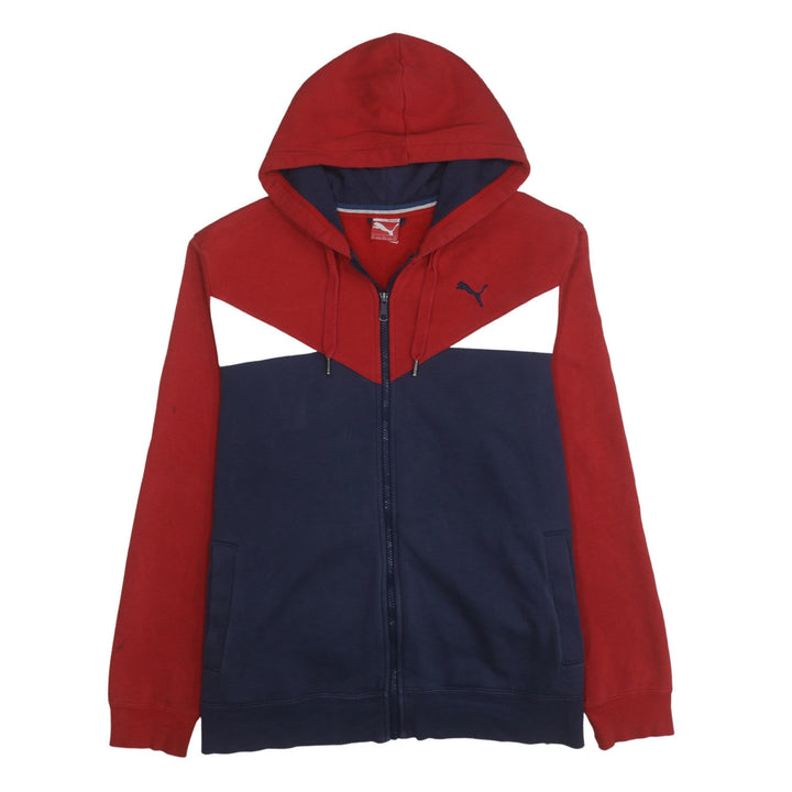 Puma Men’s Red Blue Full Zip Hoodie XL Regular Fit Sportswear