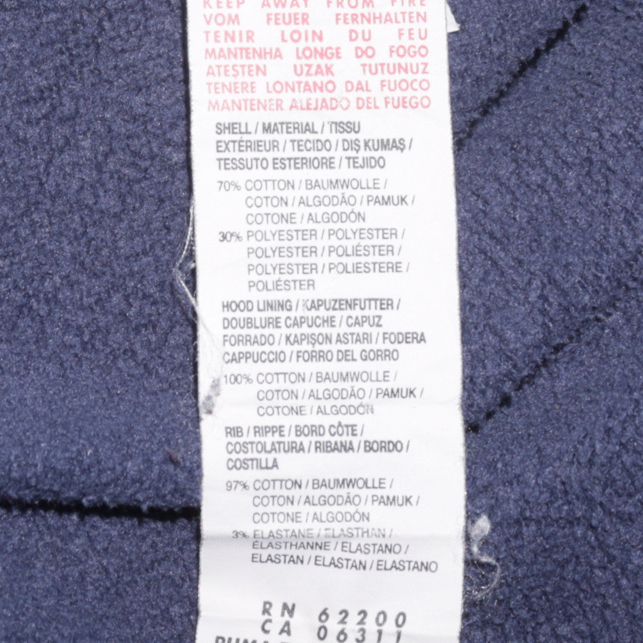 Puma Men’s Red Blue Full Zip Hoodie XL Regular Fit Sportswear