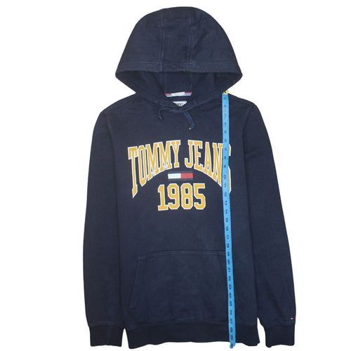Tommy Jeans Men's Blue XL Pullover Hoodie 1985 Logo Regular Fit
