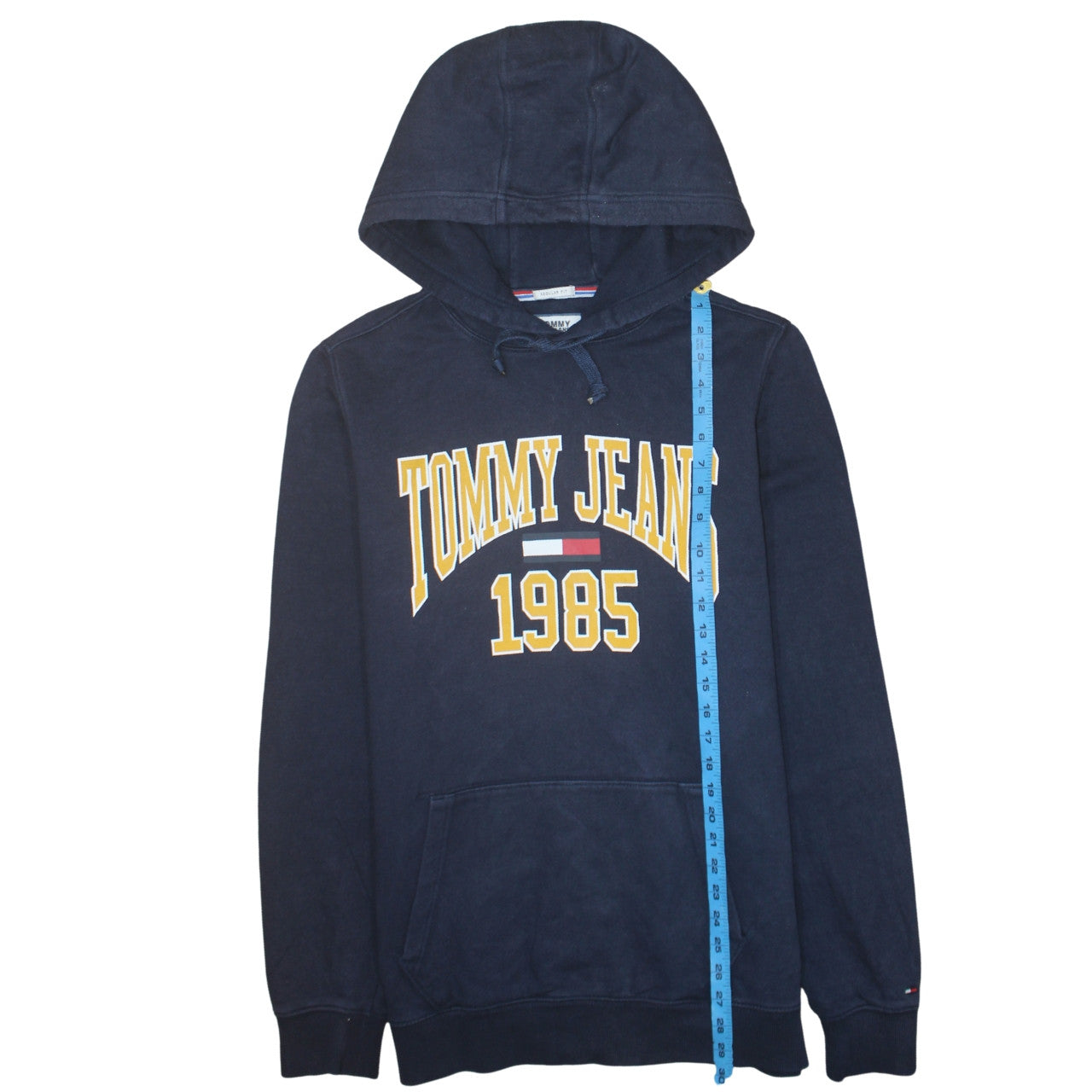 Tommy Jeans Men's Blue XL Pullover Hoodie 1985 Logo Regular Fit