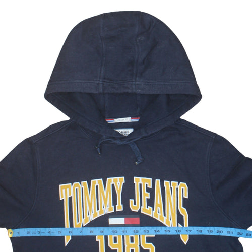 Tommy Jeans Men's Blue XL Pullover Hoodie 1985 Logo Regular Fit