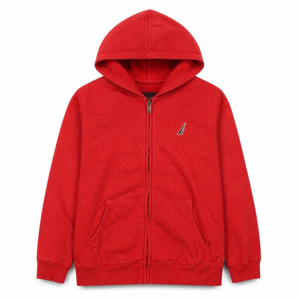 Nautica Teens Red Full Zip Hoodie Sweatshirt Size 14/16