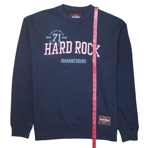 Hard Rock Cafe Men's Blue XL Pullover Crew Neck Sweatshirt