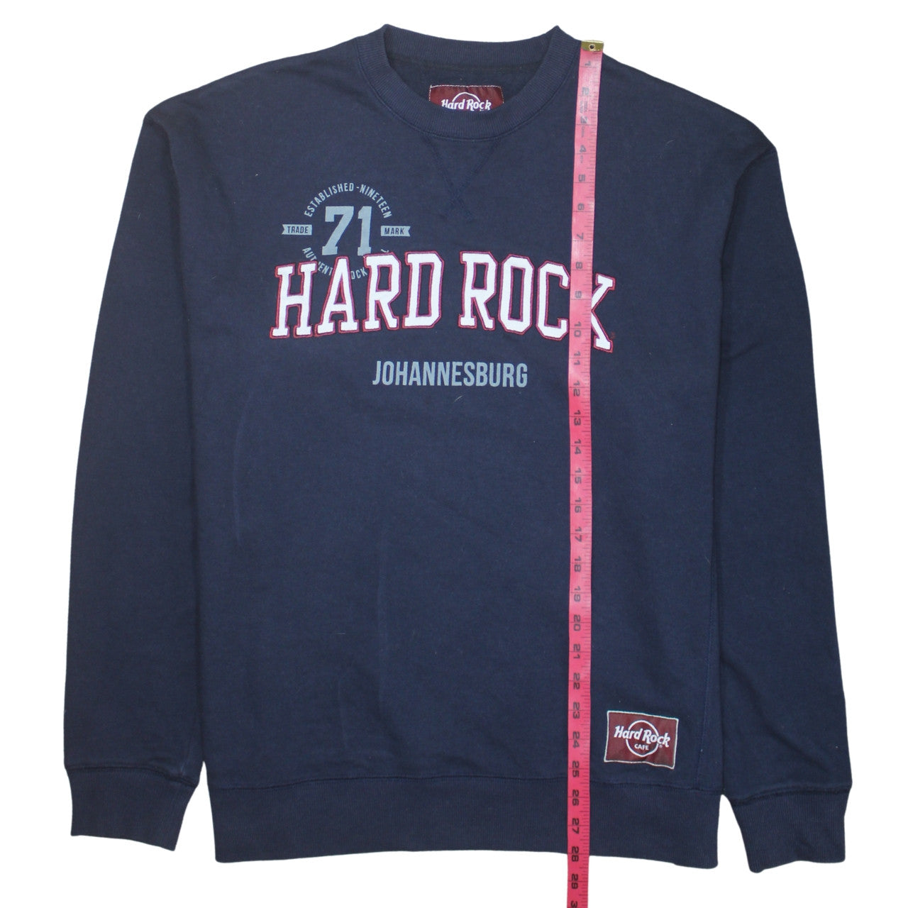 Hard Rock Cafe Men's Blue XL Pullover Crew Neck Sweatshirt