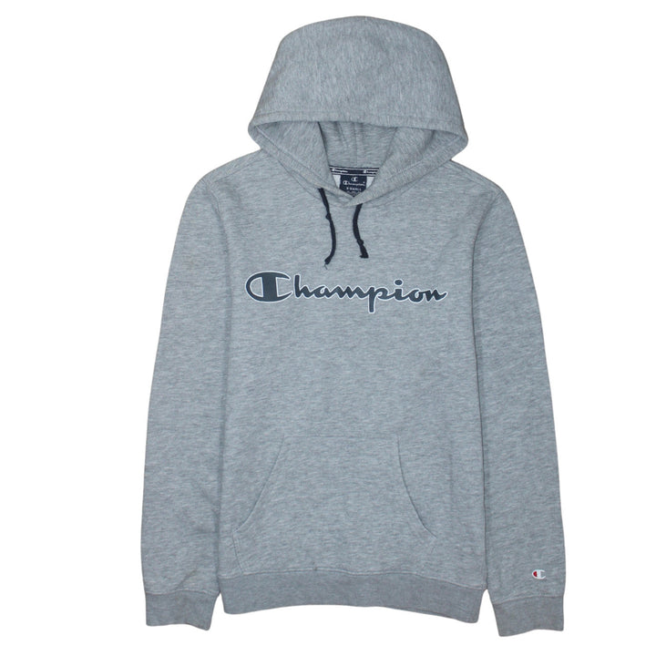 Champion Men's Grey XS Pullover Hoodie Fleece Logo Sweatshirt