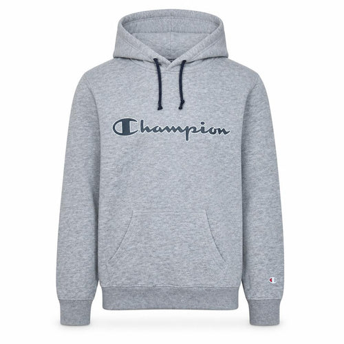 Champion Men's Grey XS Pullover Hoodie Fleece Logo Sweatshirt