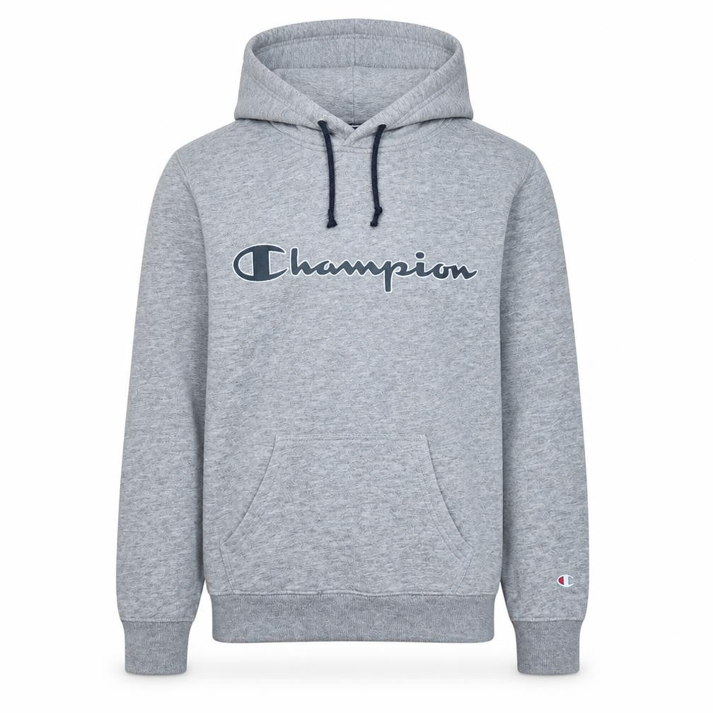 Champion Men's Grey XS Pullover Hoodie Fleece Logo Sweatshirt
