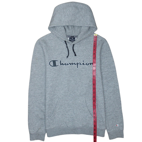 Champion Men's Grey XS Pullover Hoodie Fleece Logo Sweatshirt
