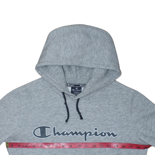 Champion Men's Grey XS Pullover Hoodie Fleece Logo Sweatshirt