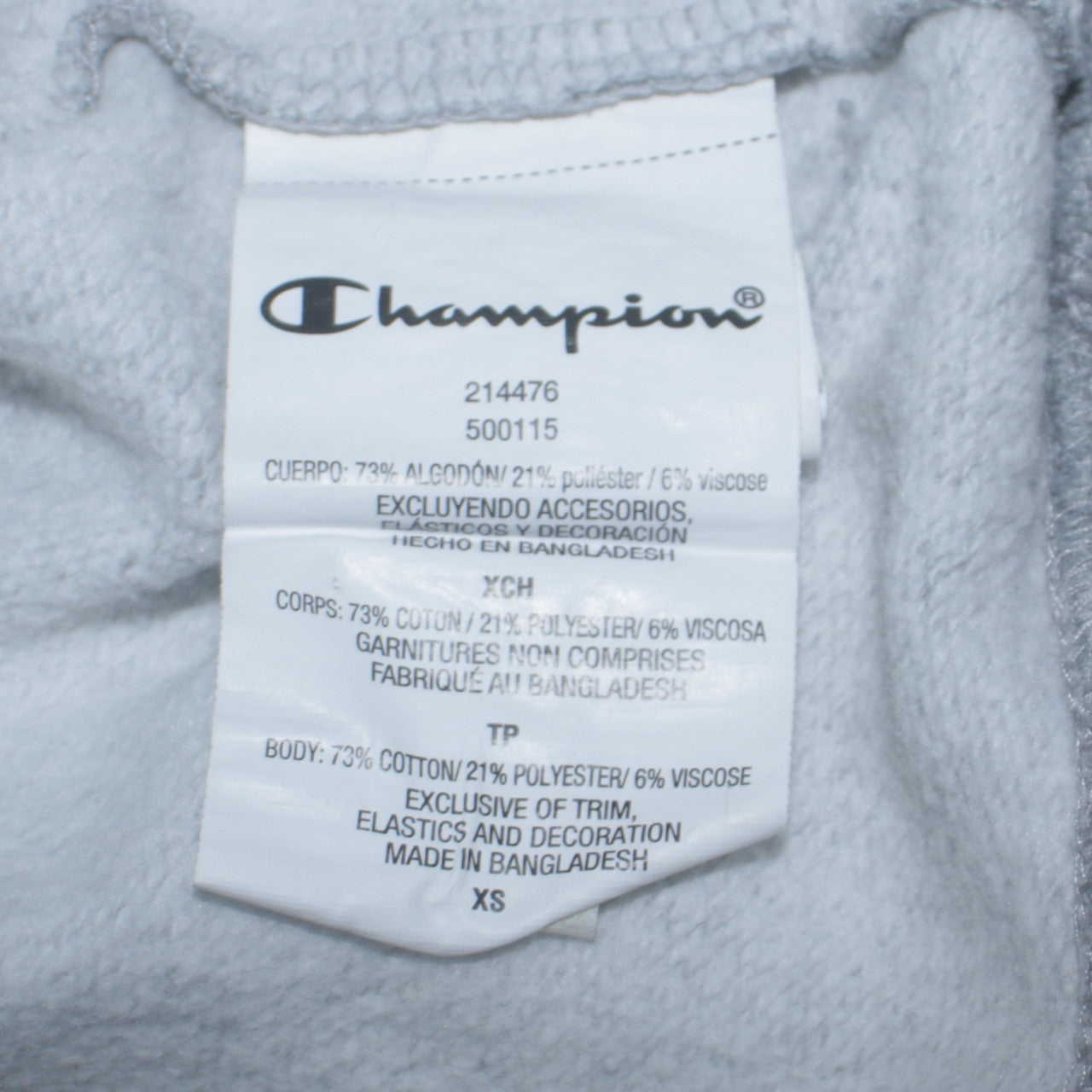 Champion Men's Grey XS Pullover Hoodie Fleece Logo Sweatshirt