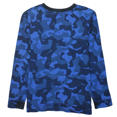 Nike Boys Blue Camouflage Pullover Hoodie Sweatshirt 12-13 Years