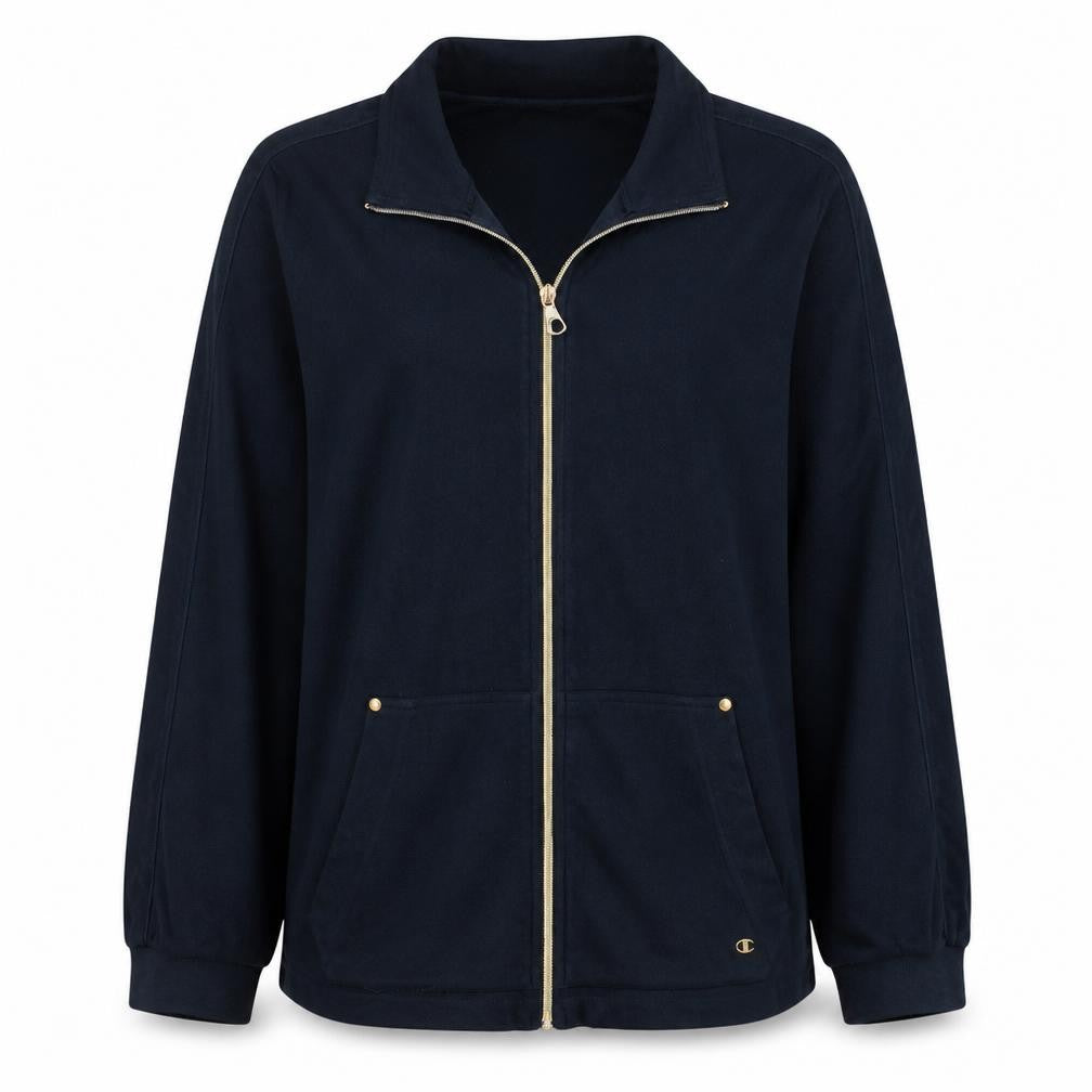 Front view of Champion Women's Blue Fleece Full Zip Basic Jacket XL