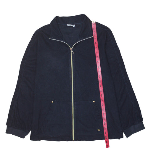 Champion Women's Blue Fleece Full Zip Basic Jacket XL