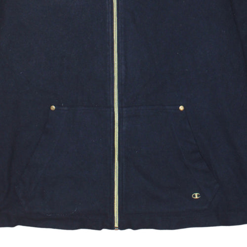 Champion Women's Blue Fleece Full Zip Basic Jacket XL