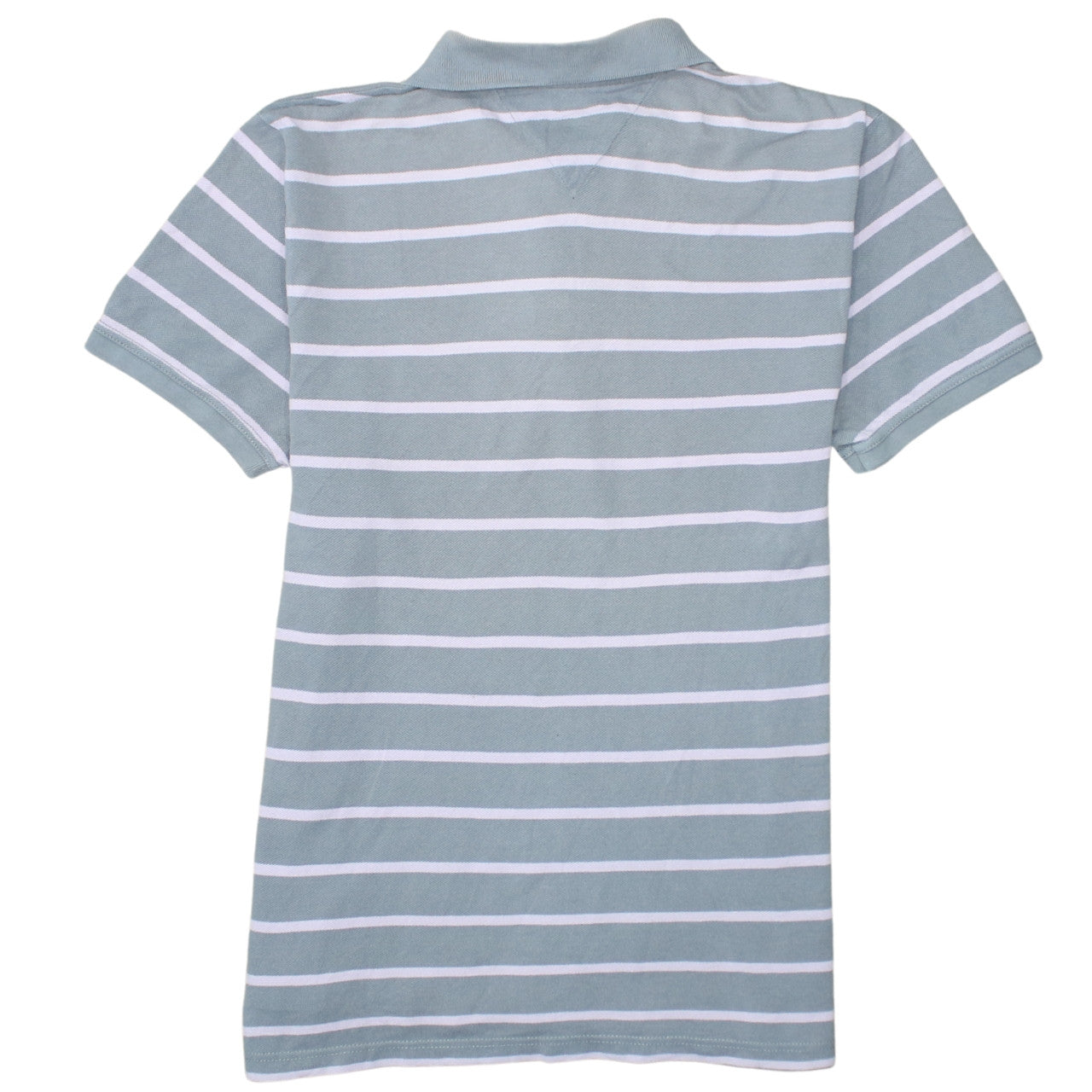 Tommy Hilfiger Denim Men's Grey Striped Cotton Polo Shirt Size L