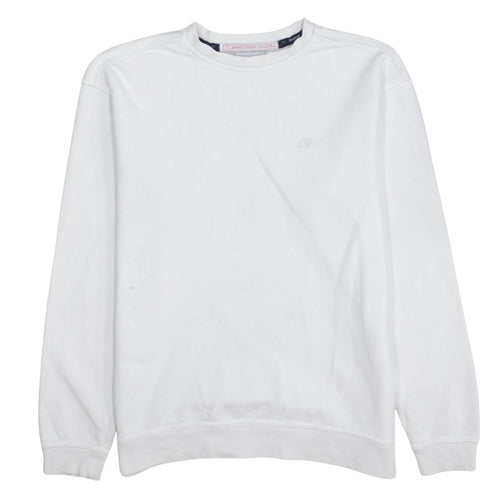 Reebok Men's White Crew Neck Pullover Sweatshirt Size L