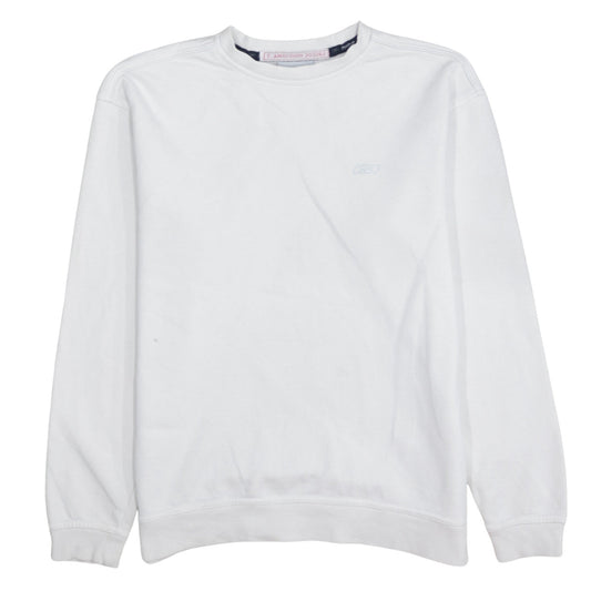Reebok Men's White Crew Neck Pullover Sweatshirt Size L