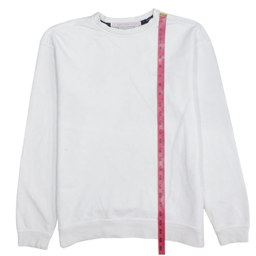 Reebok Men's White Crew Neck Pullover Sweatshirt Size L