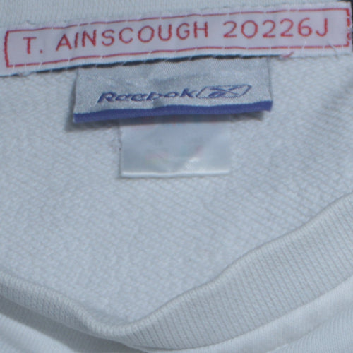 Reebok Men's White Crew Neck Pullover Sweatshirt Size L