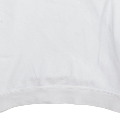 Reebok Men's White Crew Neck Pullover Sweatshirt Size L