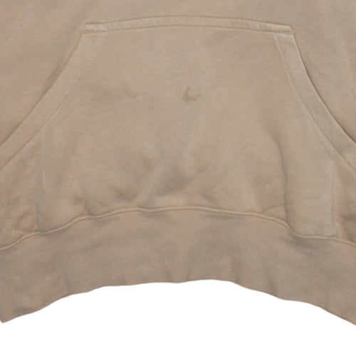 Nike Men's Beige Small Pullover Hoodie Fleece Logo Sweatshirt