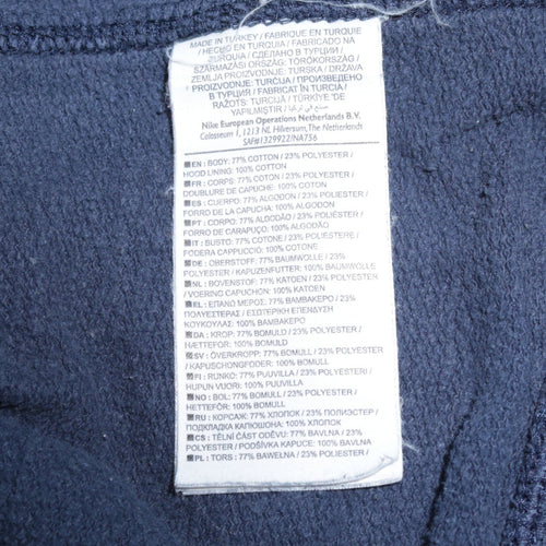 Nike Men's Blue Pullover Hoodie Size L Sports Fleece Sweatshirt