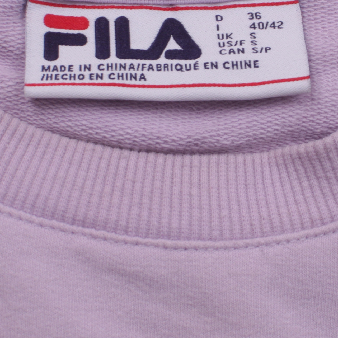 Fila Women's Pink Crew Neck Pullover Sweatshirt Size S