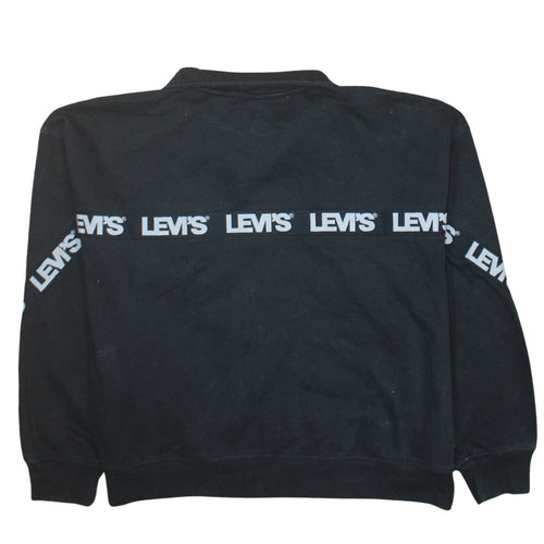 Levi's Men's Black Full Zip Logo Sweatshirt Size S