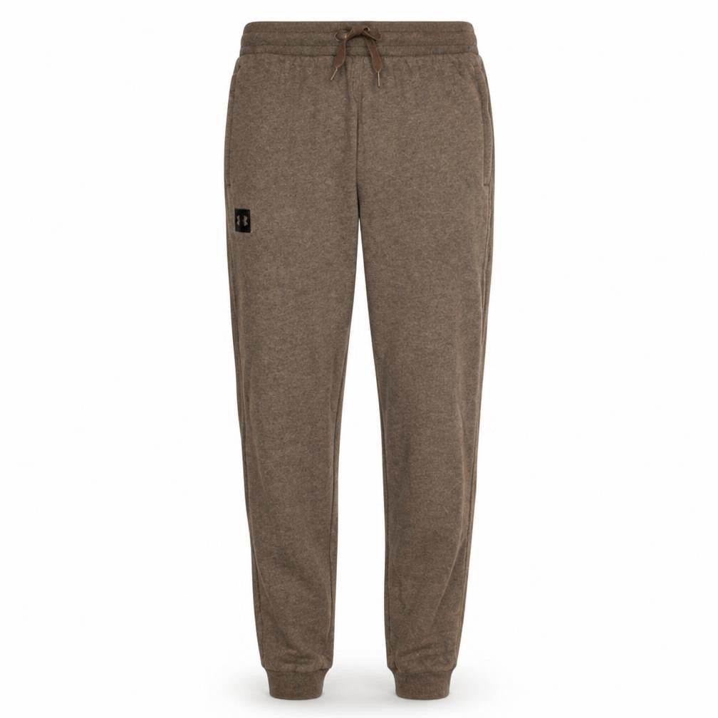Front view of Under Armour Men Brown Medium Jogger Trousers Cotton Blend