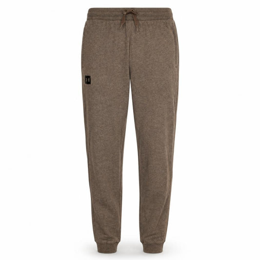 Front view of Under Armour Men Brown Medium Jogger Trousers Cotton Blend