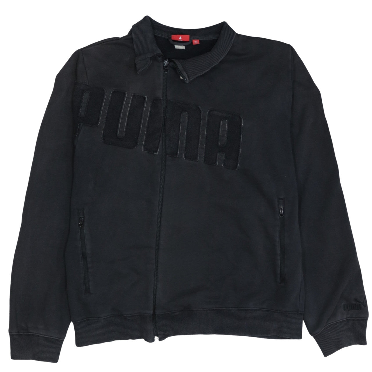 Puma Men's Black Full Zip Collared Sweatshirt XL Sports Style