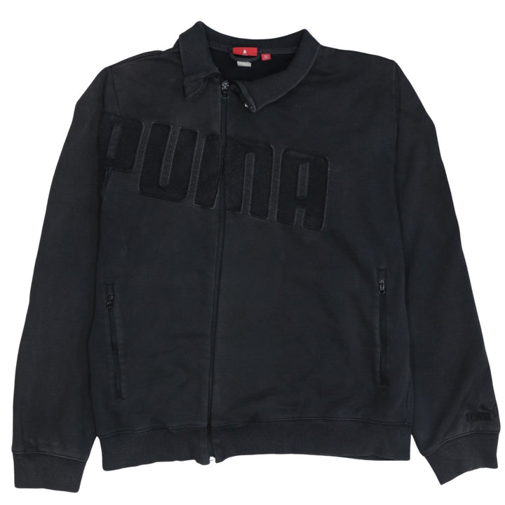 Puma Men's Black Full Zip Collared Sweatshirt XL Sports Style