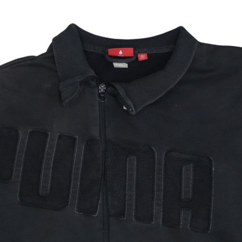 Puma Men's Black Full Zip Collared Sweatshirt XL Sports Style