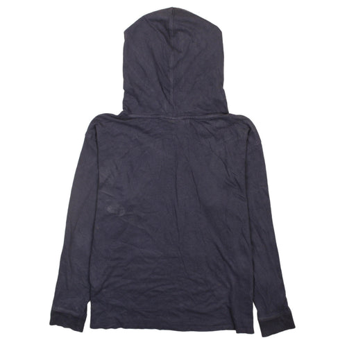 Champion Men's Blue Pullover Hoodie M Logo Sports Cotton