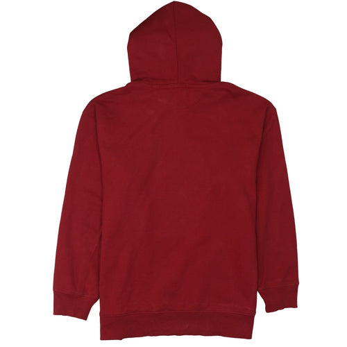 GANT Men's Red XL Relaxed Fit Pullover Hoodie with Embroidered Logo