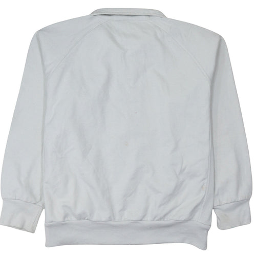 Puma Men's White Full Zip Sweatshirt L High Neck Logo Jacket