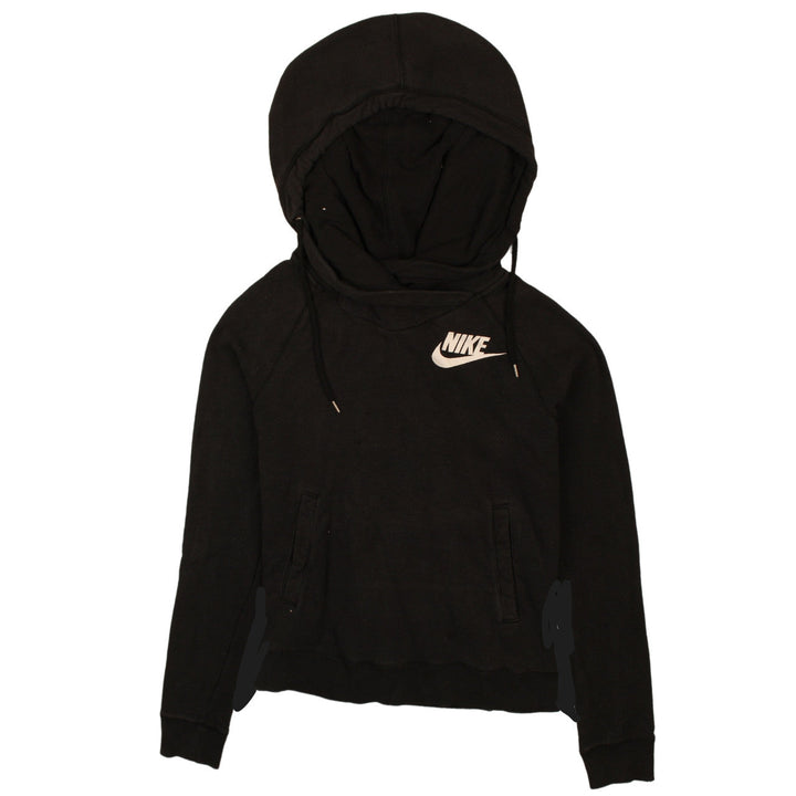 Nike Womens Black Pullover Hoodie L Hooded Sweatshirt