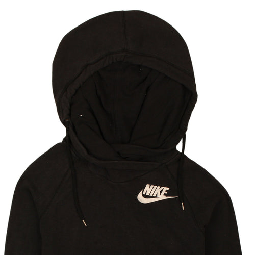 Nike Womens Black Pullover Hoodie L Hooded Sweatshirt