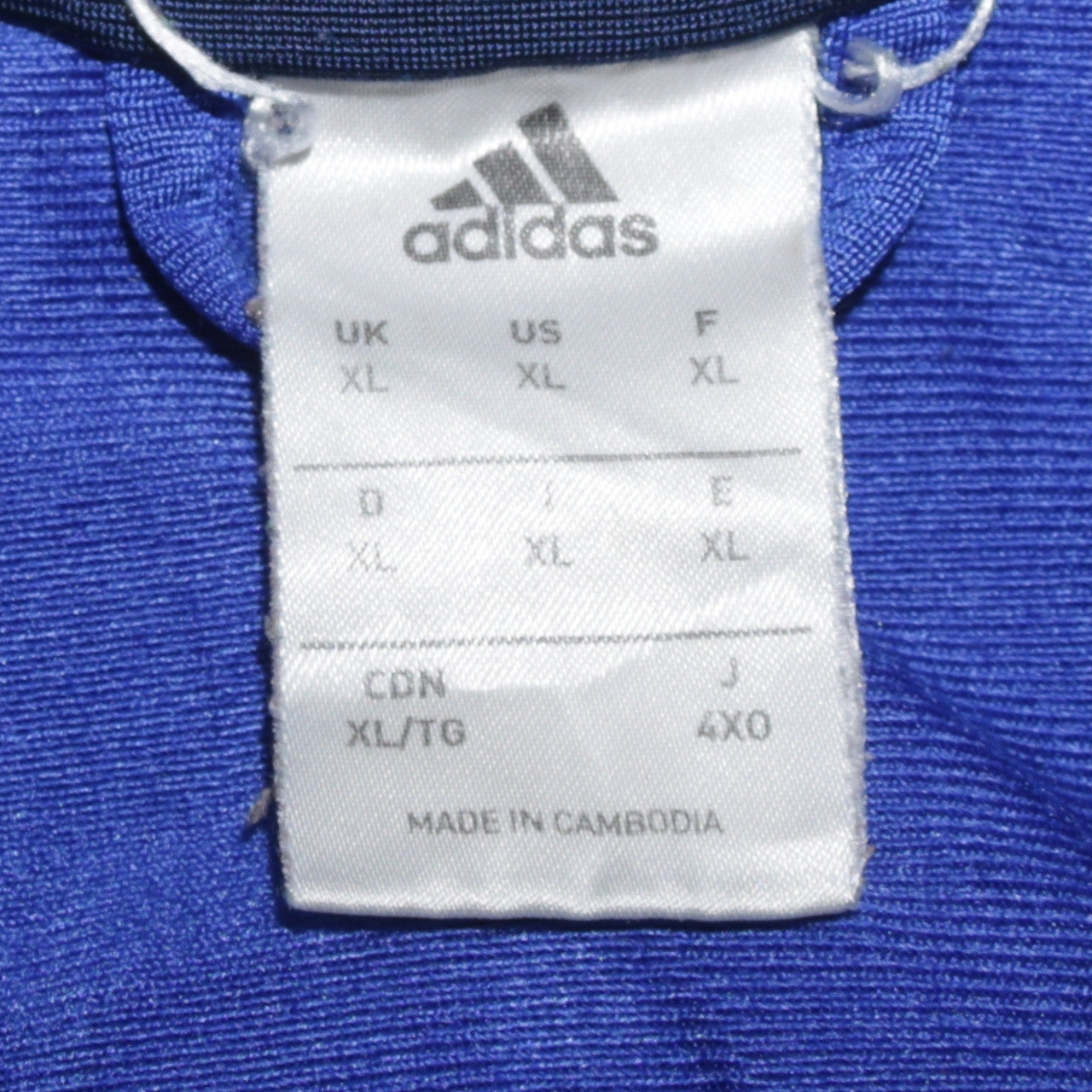 Adidas Men's Blue XL Full Zip Sports Sweatshirt Jacket