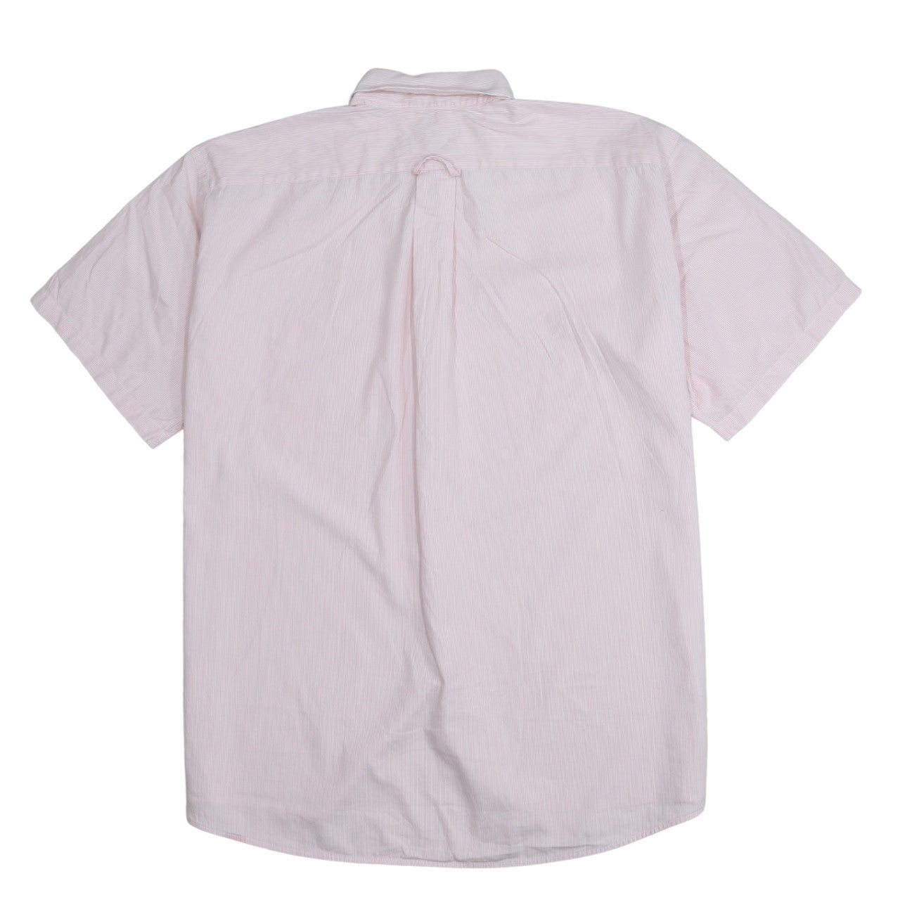 Lacoste Men's Pink Striped Short Sleeve Button-Up Shirt Size L