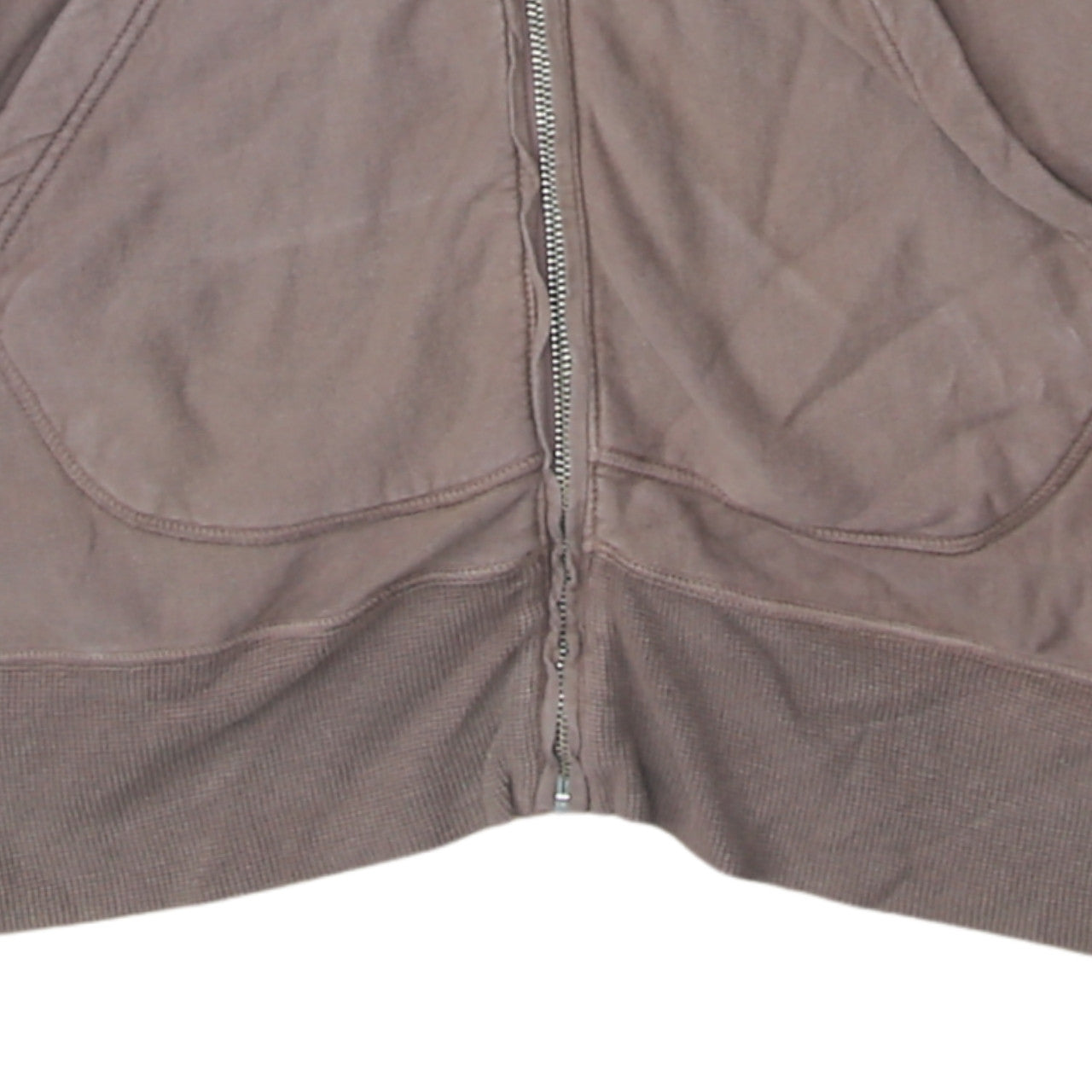 Diesel Men’s Brown Full Zip Hoodie L Logo Sleeve Cotton