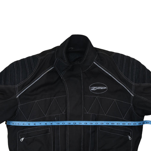 Zee Men's Black 3XL Waterproof Motorcycle Jacket with Belt