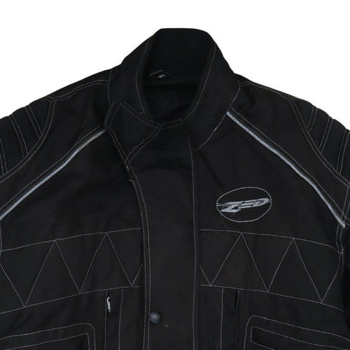 Zee Men's Black 3XL Waterproof Motorcycle Jacket with Belt