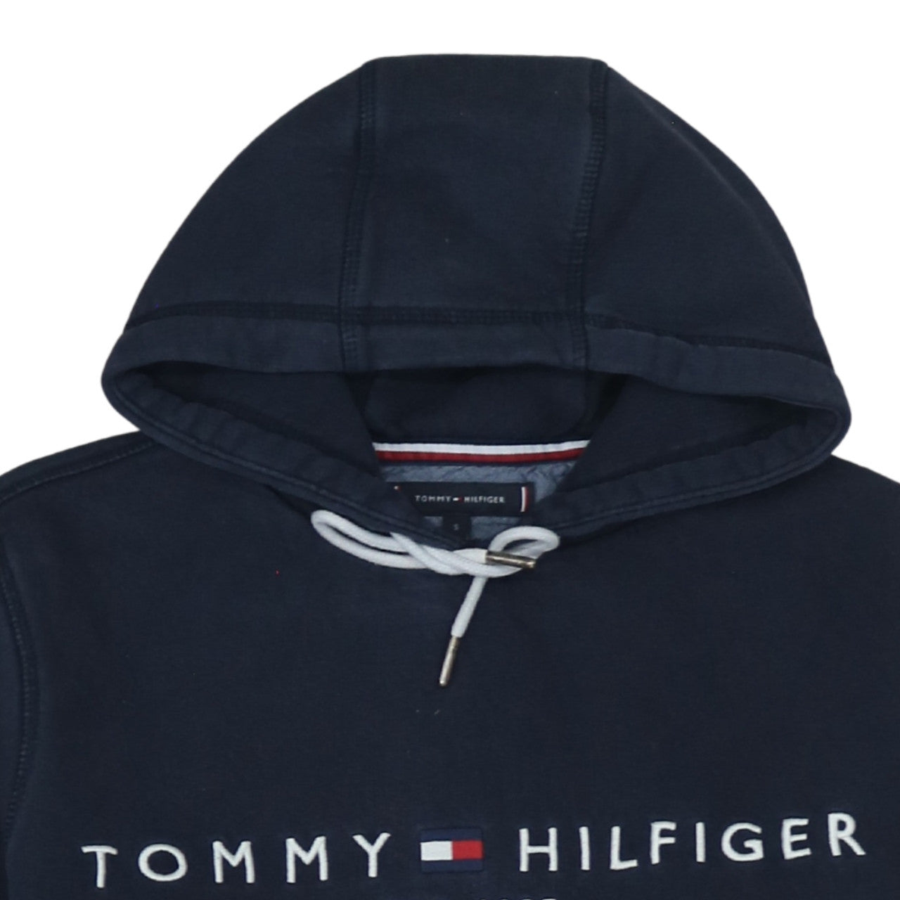 Tommy Hilfiger Men's Blue Pullover Hoodie Small Logo Fleece