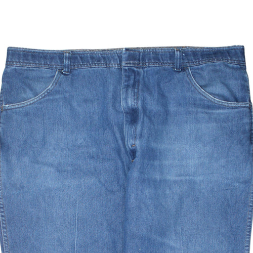 Wrangler Men's Blue Regular Fit Straight Denim Jeans 42x30