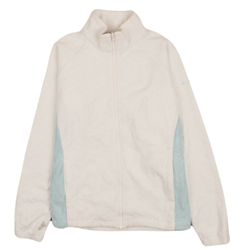 Columbia Women's White Fleece Full Zip Jacket Size L Outdoor Coat