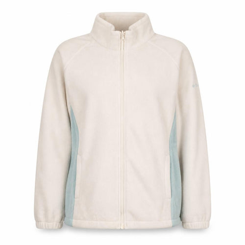 Columbia Women's White Fleece Full Zip Jacket Size L Outdoor Coat