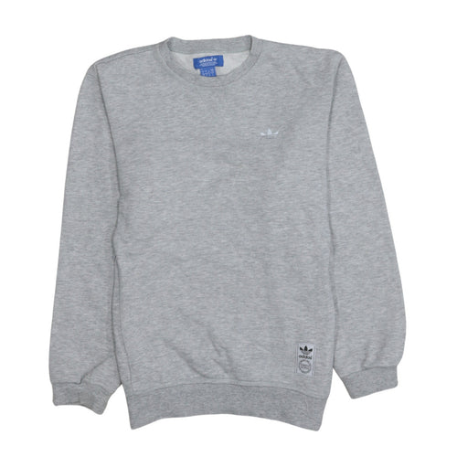 Adidas Men's Grey Crew Neck Pullover Sweatshirt Size S